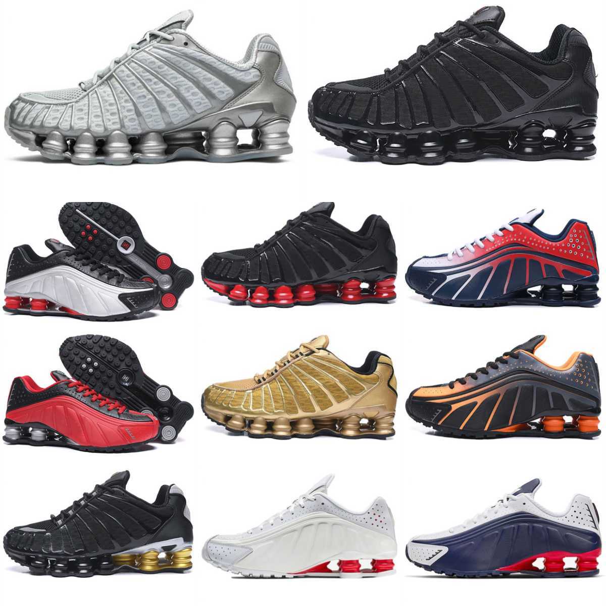 

Top Quality Mens Running Shoes Shox TL Men Trainers Shoxs R4 301 Triple White Black Metallic Gold Silver Sunrise Red Blue Outdoor Sports Sneakers Big Size 46, Please contact us