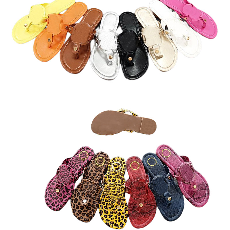 

Designer Miller Metal Slippers Sandals Women Luxury Colour Red Pink Black White Yellow Orange Coated Soft Leather Sandal Shoes Size 36-41, Colour 7