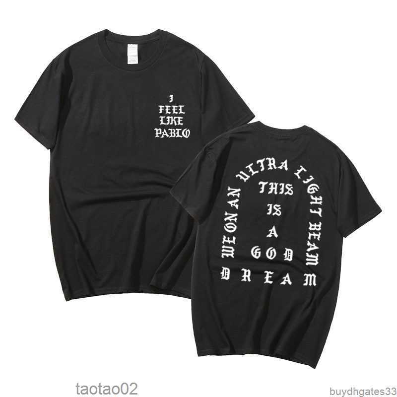 

Men' t Shirt Kanyes West Pablo t Shirt Summer Men Women i Feel Like Paul Letter Print Short Sleeves Season 3 T-shirt Hip Hop Cotton Tee Topslzs7, Sky blue-w02