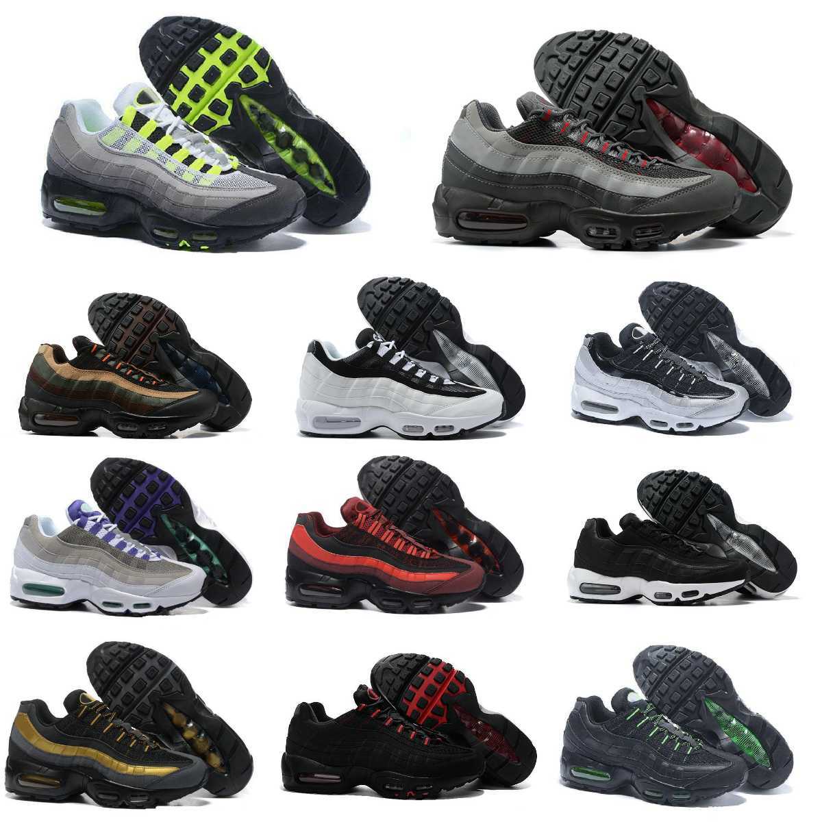 

95 Mens Sports Shoes Classic OG 95s Triple Black White Navy Blue Neon Soft Sole Solar Red Runner Smoke Grey AirMAXS Sneakers 20th Anniversary Grape Designer Trainers, Please contact us