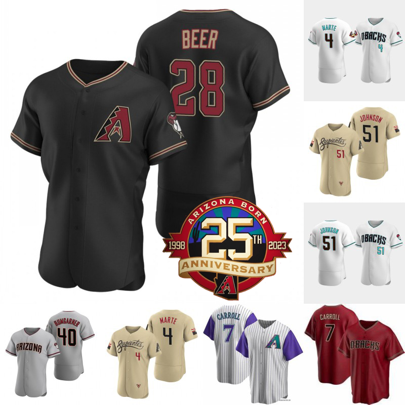 

Arizona Seth Beer Diamond backs Jersey Corbin Carroll Madison Bumgarner Nick Ahmed Ketel Marte Josh Rojas Lourdes Gurriel Jr. Geraldo Perdomo Evan Longoria Jersey, Youth red s-xl
