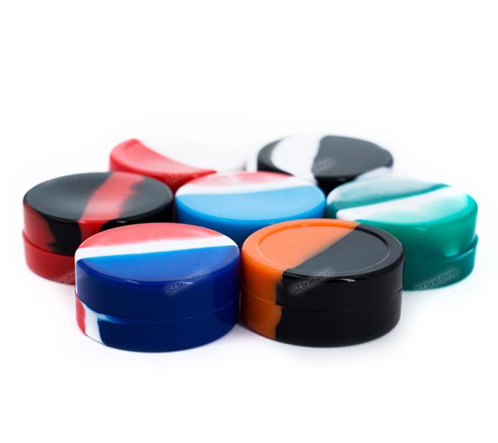 

22ml Silicone Containers Nonstick Silicone Jar Wax Dry Herb Jars Dab Oil Wax container Vaporizer E Cigarette Dry Herbs Atomizer2085176, Sky blue
