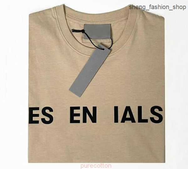 

FOG of Tees Ess t Shirts Mens T-shirts Women Designer Cottons Tops Man s Casual Shirt Luxurys Clothing Street Shorts Sleeve Clothes 2 MW9S god, Khaki