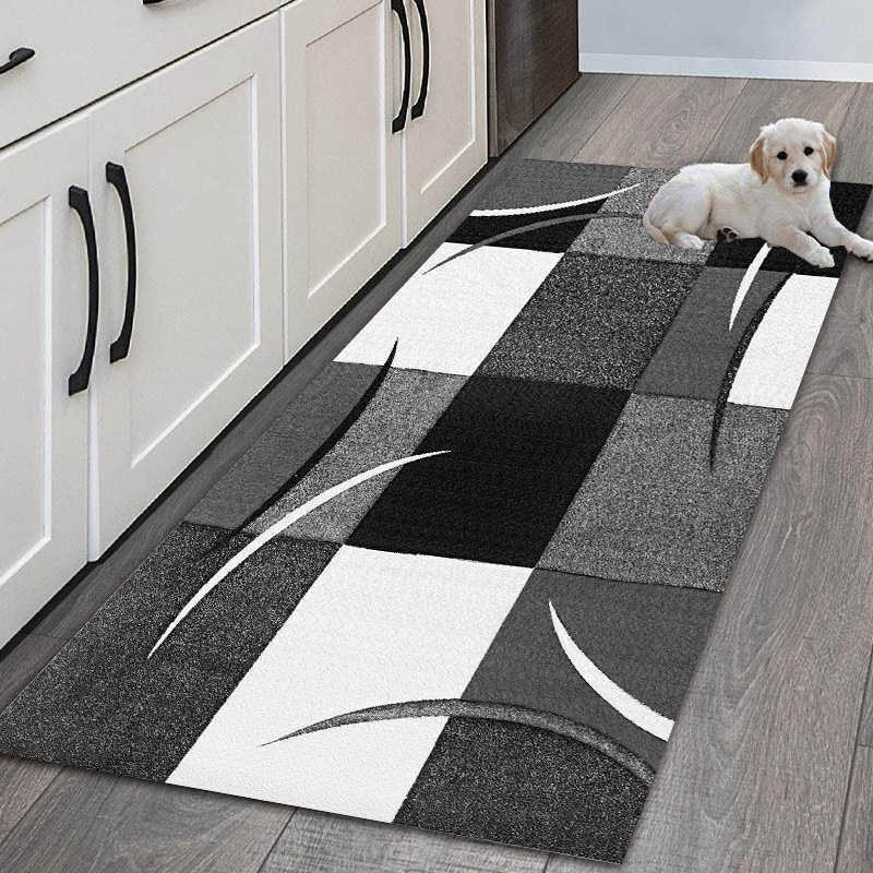 Fashion Modern Kitchen Mat Home Bedroom Living Room Decor Entrance Doormat Floor Carpet Balcony Bathroom Anti-Slip Long Rug-image-877156151