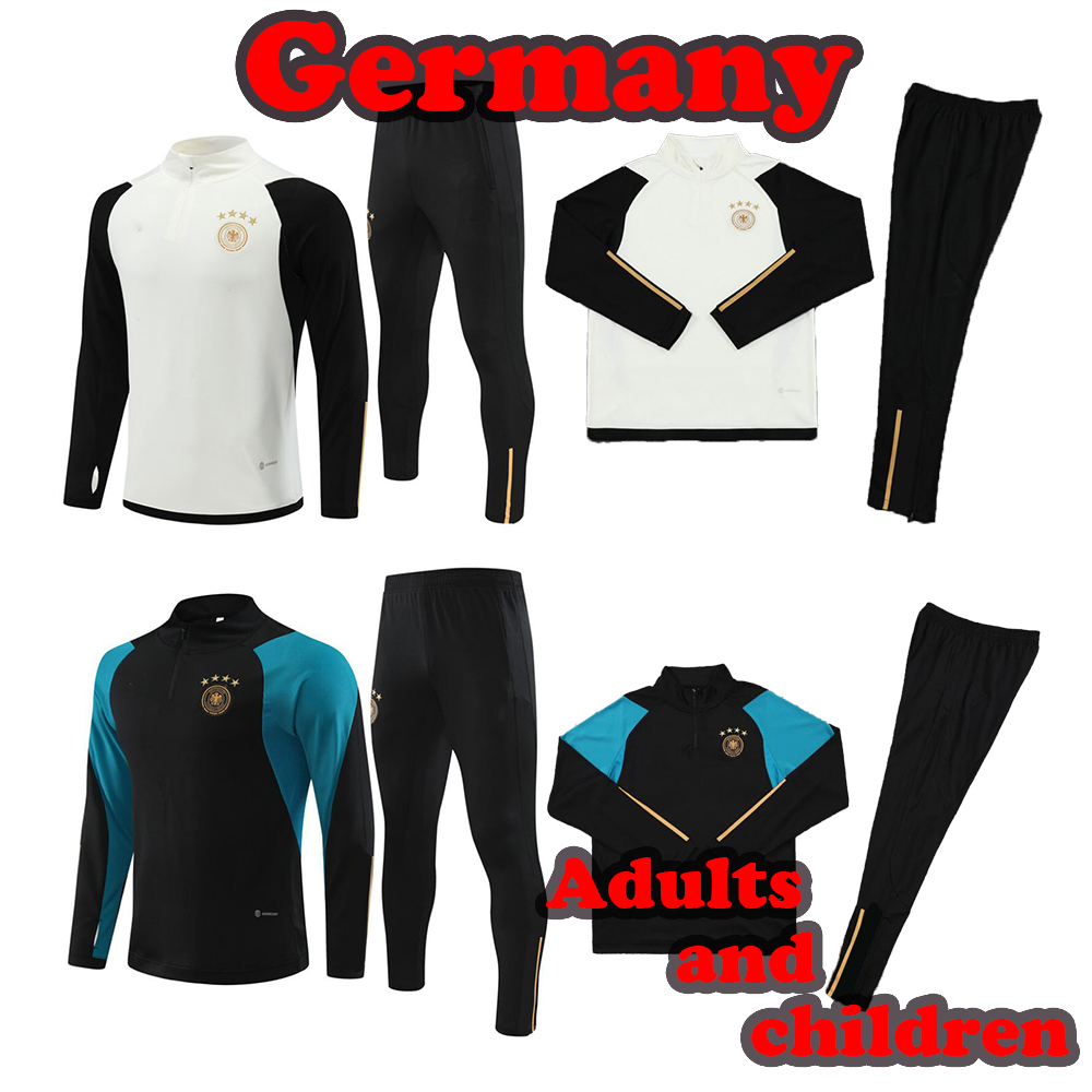 

22 23 24 Germany tracksuit soccer jersey KROOS GNABRY WERNER DRAXLER REUS MULLER GOTZE football shirt germany world training suit cup Men kids kit sportswea, White