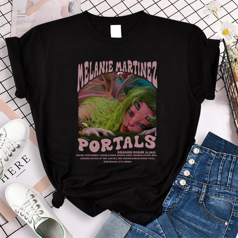 

Men's T Shirts Melanie Martinez T-Shirt Woman Short Sleeve Portals Tour 2023 Merch Music Shirt Trending Sirena Tees Streetwear, Sky blue