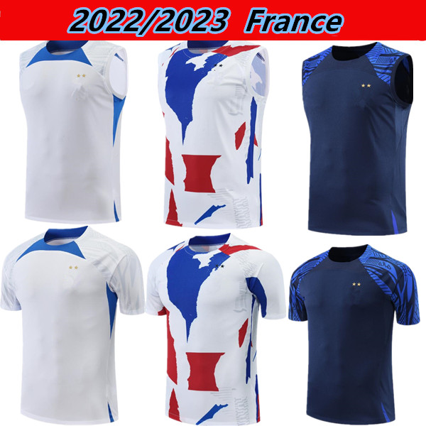 

22 2023 French fra nce tracksuit soccer jerseys BENZEMA MBAPPE equipe 22/23 Football training suit Short sleeves chandal de futbol sweatshirt Sweater survetement, Blue