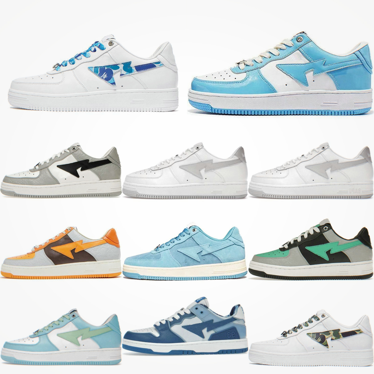 

Trainers Casual Shoes Men Women Designers Black White Platform Sk8 Sta Patent Leather Green Bapestas Luxury BathinGs Plate-forme Ivory For Jogging Sneakers, Please contact us