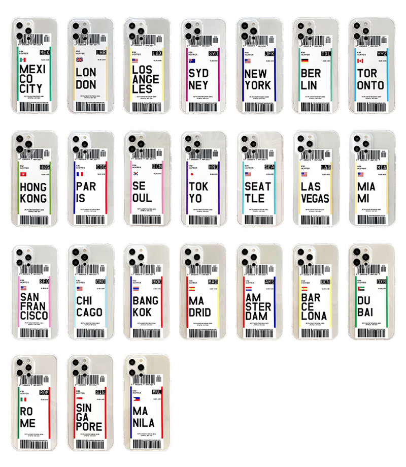 

Fashion Boarding Pass Design Phone Cases For Iphone 15 14 13 12 11 Pro Max XsMax Xr Xs X 7 8 Plus Soft TPU Shockproof Crystal Clear Cellphone Case Cover, Paris