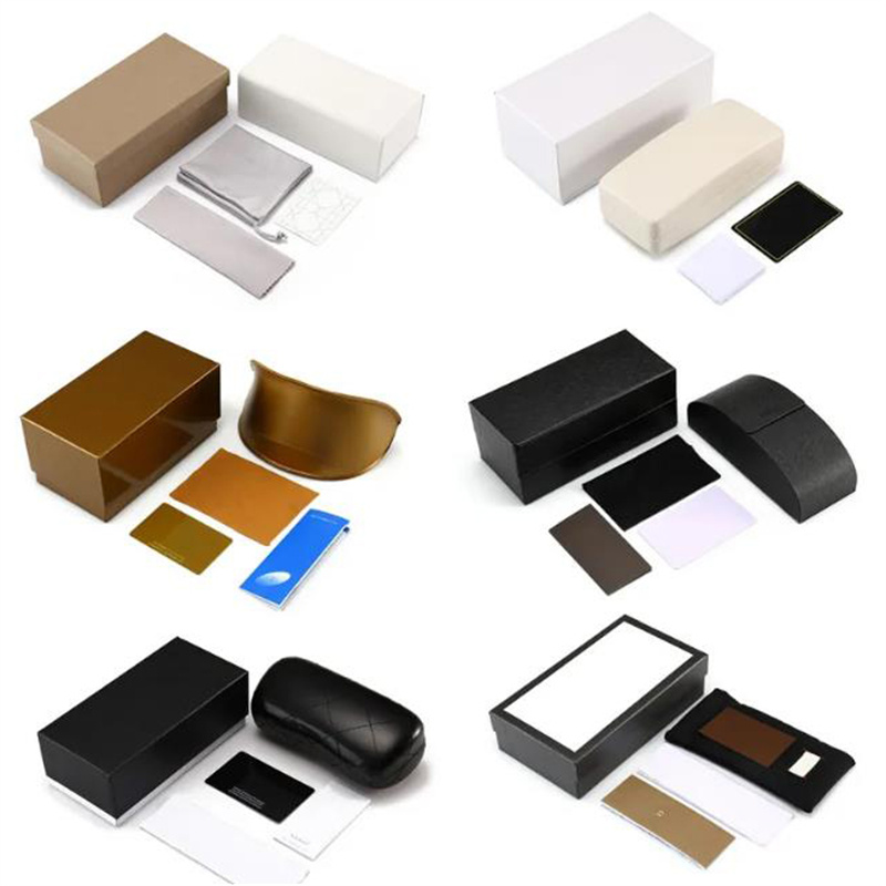 

Luxury Designer Sunglasses Cases Box Case For Eyeglasses Protective Eyewear Accessories Sunglasses Packaging Classic Brown Sunglasses Box