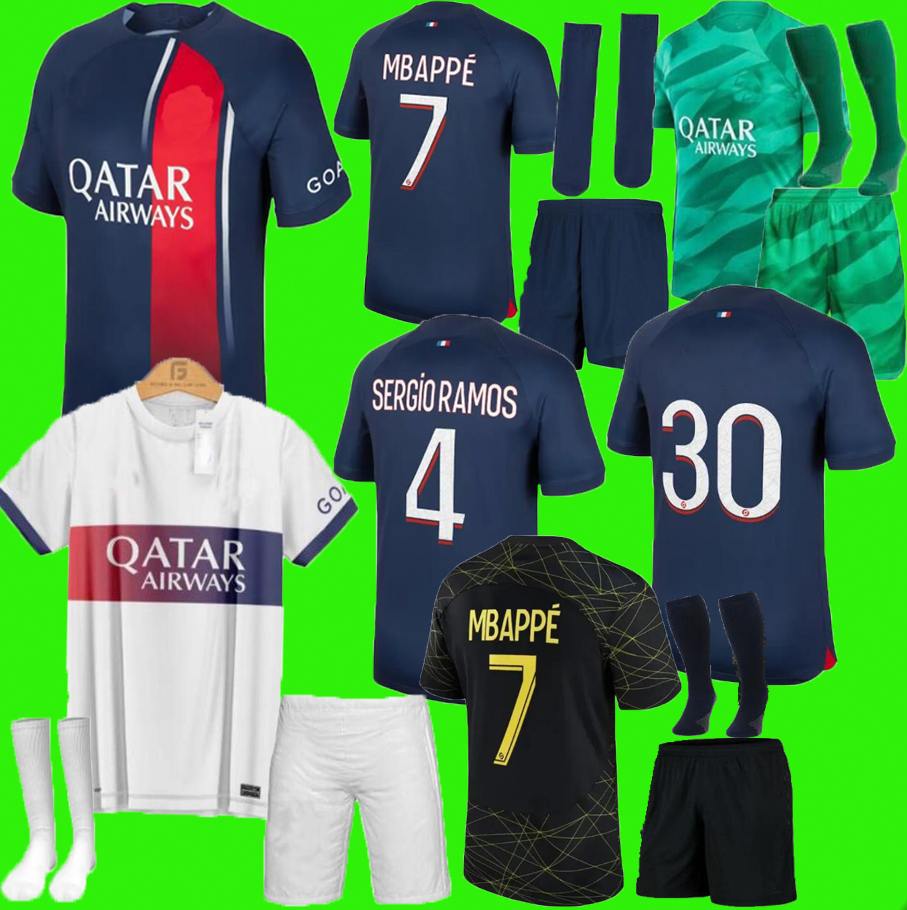 

2023 2024 MBAPPE soccer jerseys ASENSION maillot de foot HAKIMI C. Soler VERRATTI football shirt 22 23 24 home psgs hommes enfants kids KIT long sleeve goalkeeper, Fans