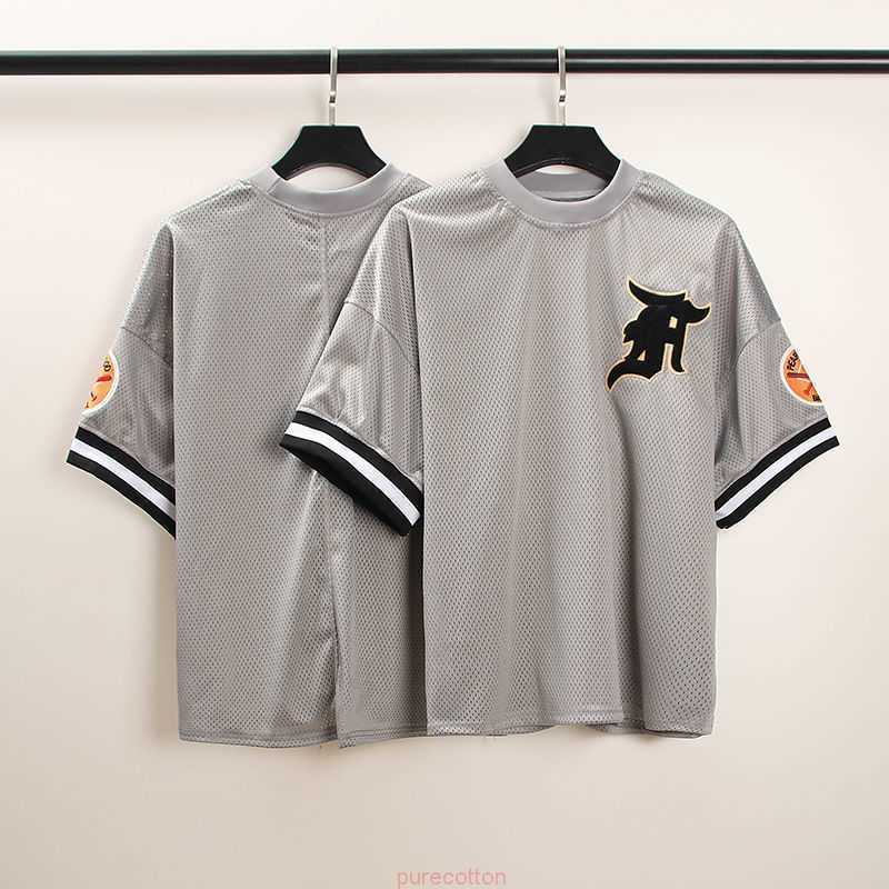 

ESS Season 5 Fog Mesh Short Sleeve Fg Hip Hop Loose T-shirt, E35 grey