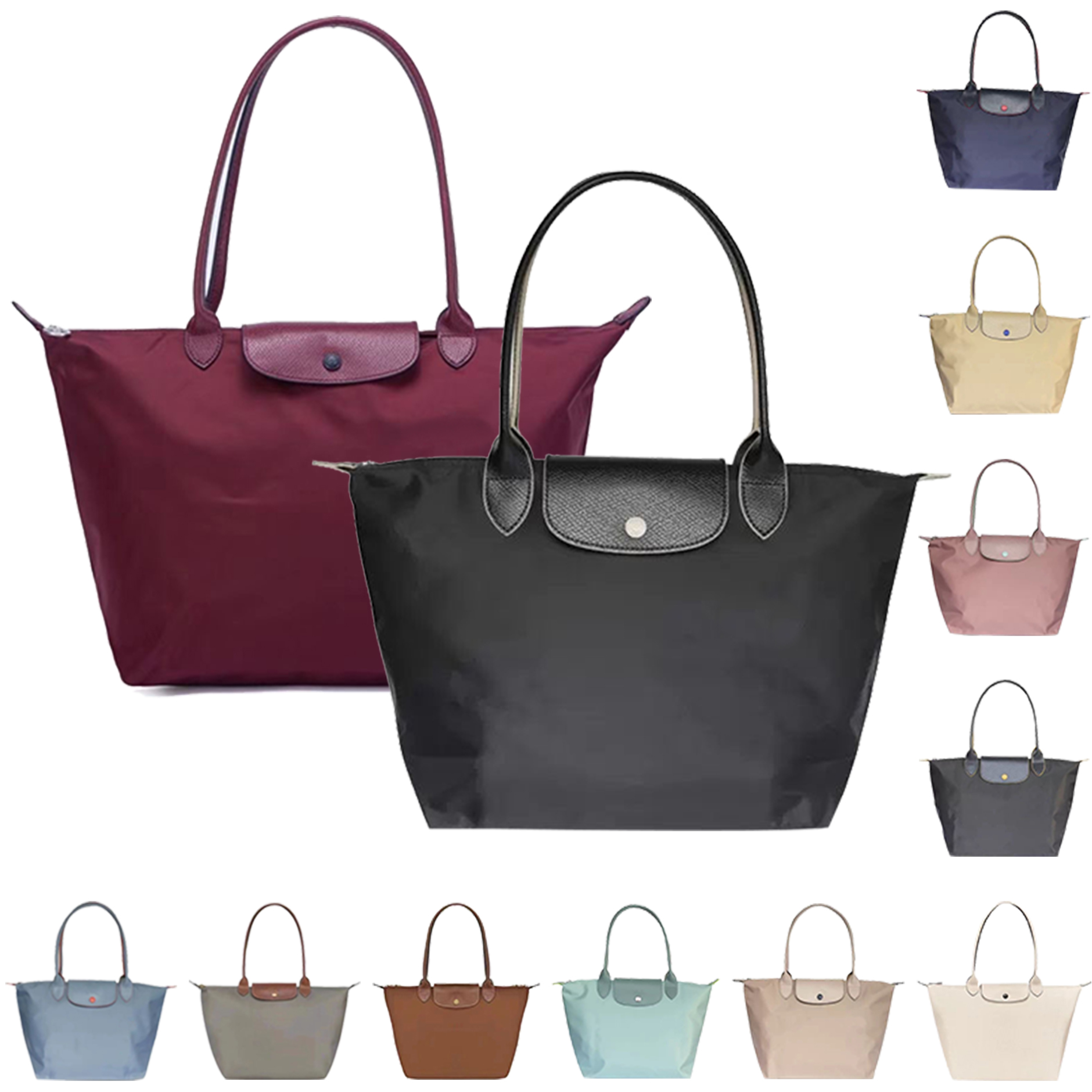 

Luxury longchammp tote nylon large Shop Bags womens Cross Body mens designer Shoulder canvas bolsa dumpling bag Mummy Genuine leather gym handbags Summer clutch Bag, Brown