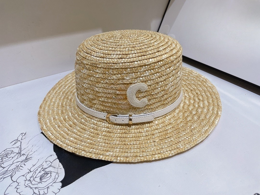 

Caps beanie designer bucket hat man straw hat fitted hats designers women mens casquette luxury leisure outdoors gorras travel comfort alphabet summer grass braid, Hats-19