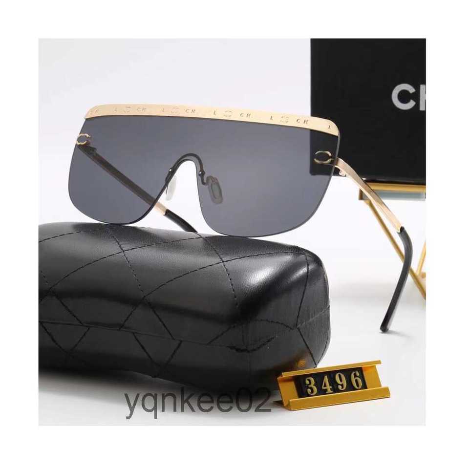 

Designer Channel Sunglasses Cycle Luxurious Fashion Sports Polarize Sunglass Men Women Vintage Summer Beach Driving Oversized Rimless Black Sun Glasses