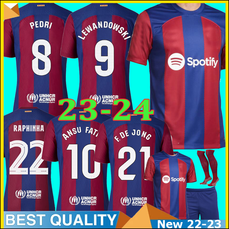 

23 24 LEWANDOWSKI soccer jerseys R.ARAUJO GAVI FERRAN BARCELONAS RAPHINHA camiseta PEDRI ANSU FATI BRAITHWAITE F.DE JONG CHRISTENSEN football shirt men kid kit, 22 thrid