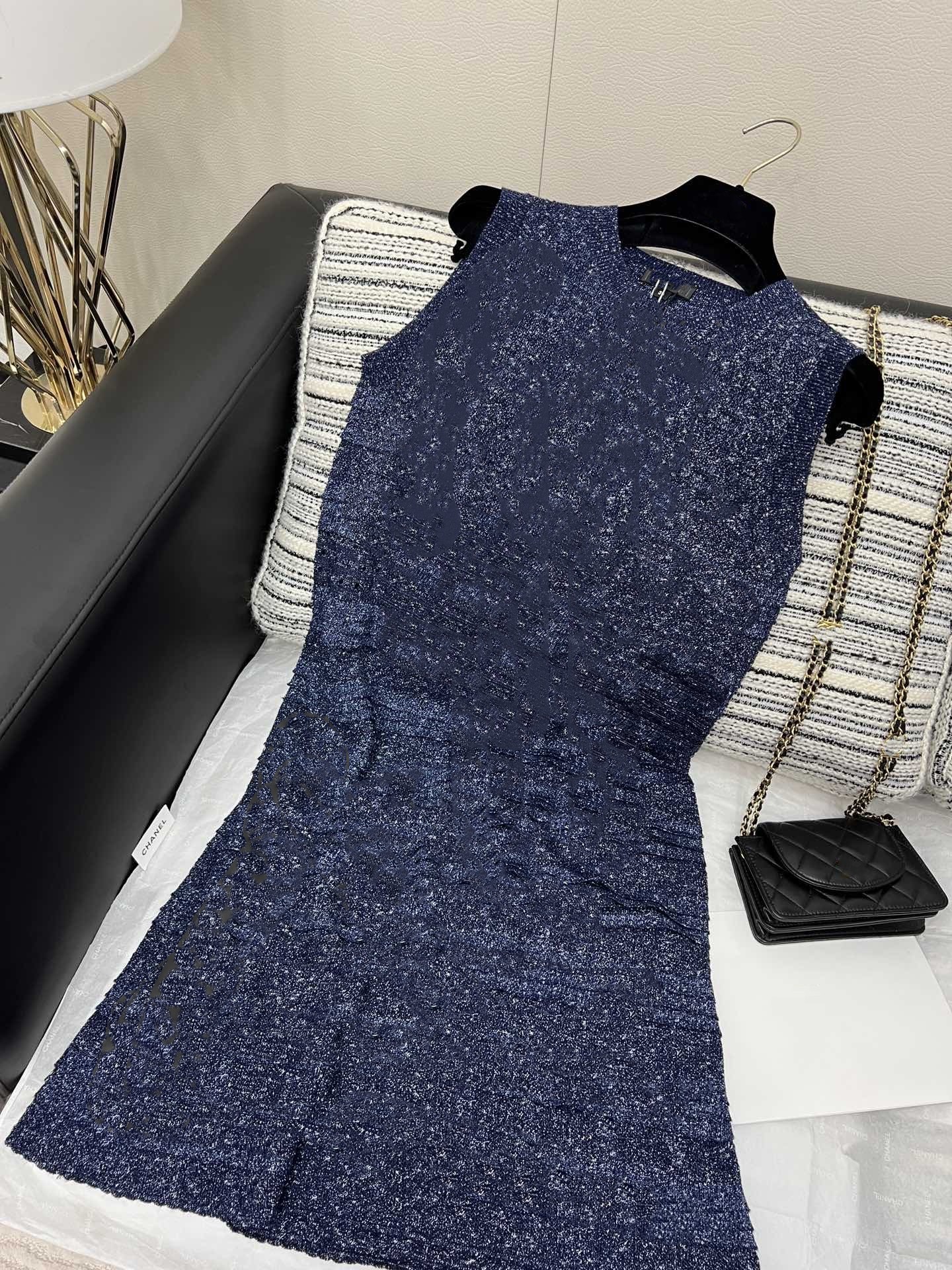 

Milan Runway Dress 2023 New Autumn O Neck Sleeveless Fashion Designer Dresses Brand Same Style Dress 0617-01, Black