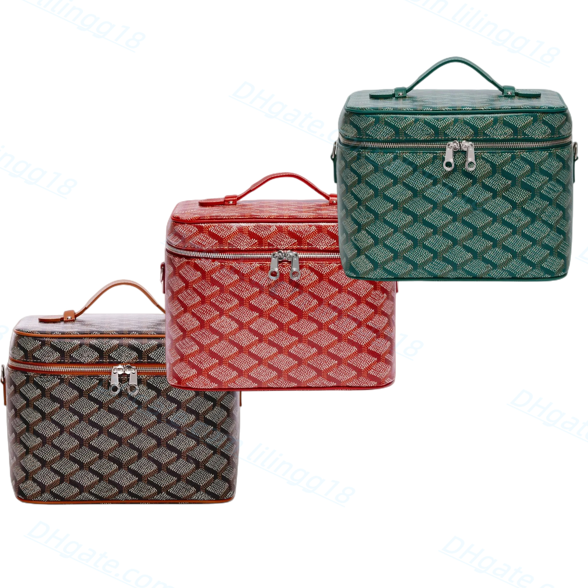 

Women Cosmetic Bags Designer Zipper Crossbody bag Toiletry cosmetics Pouch Fashion Women LuxurysTravel Handbags calfskin Purses Bag, White