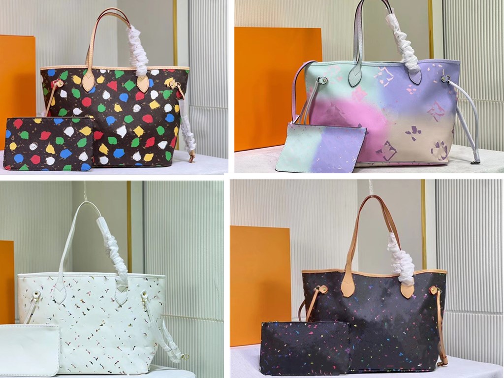 

L Classic 40156 Bag Never Totes Full Purse Handbags Bags Vintage Colorful Flower Large capacity 2pcs set Crossbody Shoulder Composite Shopper Bags Fashion Wallets, 13