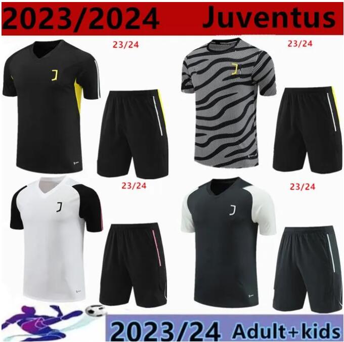 

23 24 Juventus soccer jerseys short sleeves training suit POGBA DI MARIA VLAHOVIC CHIESA 23/24 tracksuit men kids kit set football kit uniform sportswear, Yellow