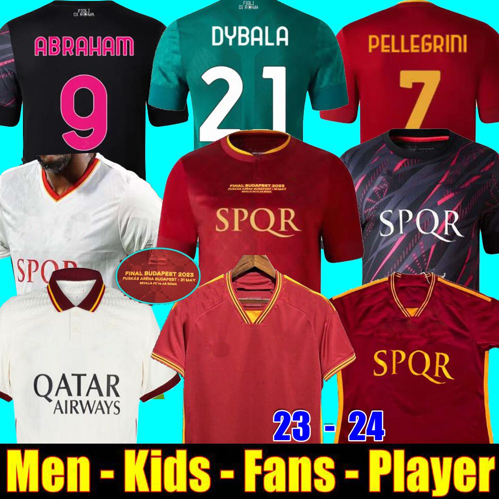 

Legacy Collection SOCCER JERSEYS DYBALA home belotti Pellegrini Abraham 2023 2024 23 24 home Football Shirts Zaniolo kit Uniform ROMA ZALEWSKI finals FANS player, Away adult