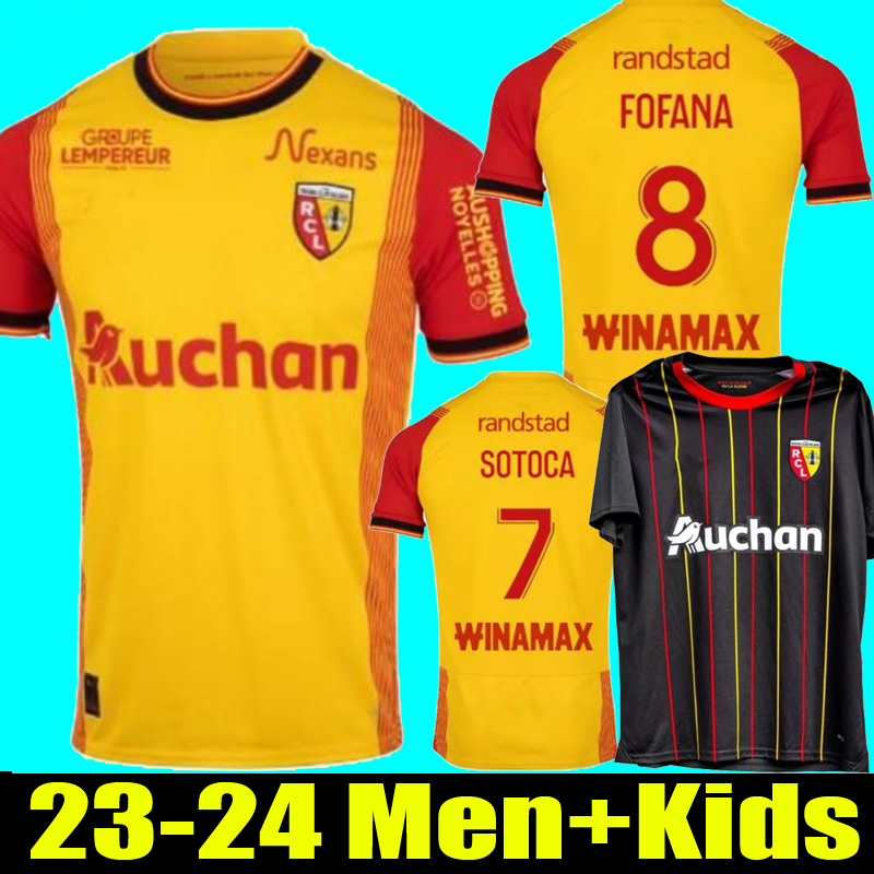 

23 24 RC Lens Home away maillot soccer jerseys 2023 2024 KAKUTA OPENDA 11 GANAGO SOTOCA FOFANA GRADIT FORTES Men Kids Football Shirts, Away kids