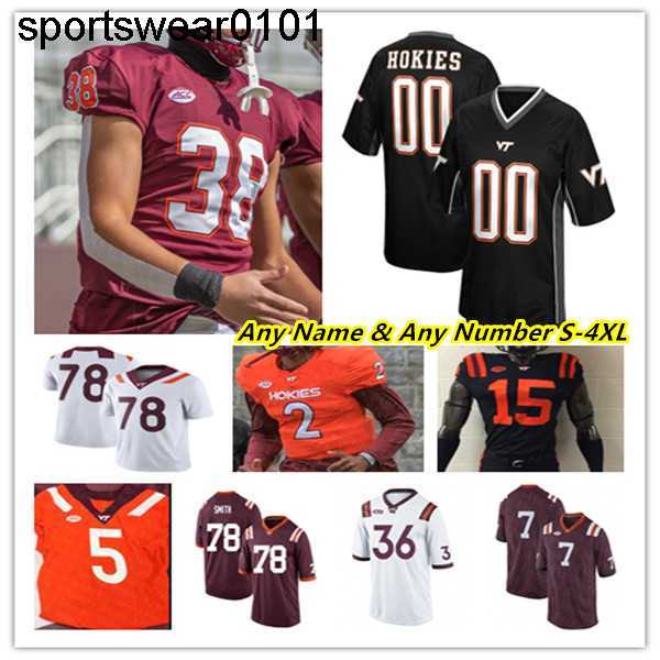 

Virginia Tech Hokies VT College Football Jerseys Grant Wells Keshawn King Jalen Holston Chance Black Kaleb Smith Nick Gallo Stephen Gosnell Connor Blumrick Vick 4XL, Men white