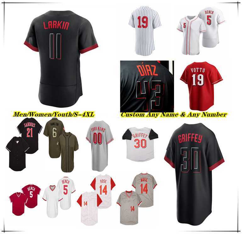 

Jonathan India Baseball Jerseys Elly De La Cruz Tyler Stephenson Spencer Steer TJ Friedl Jake Fraley Wil Myers Jose Barrero Nick Senzel Hunter Greene CINCY REDS 4XL, Men retro white