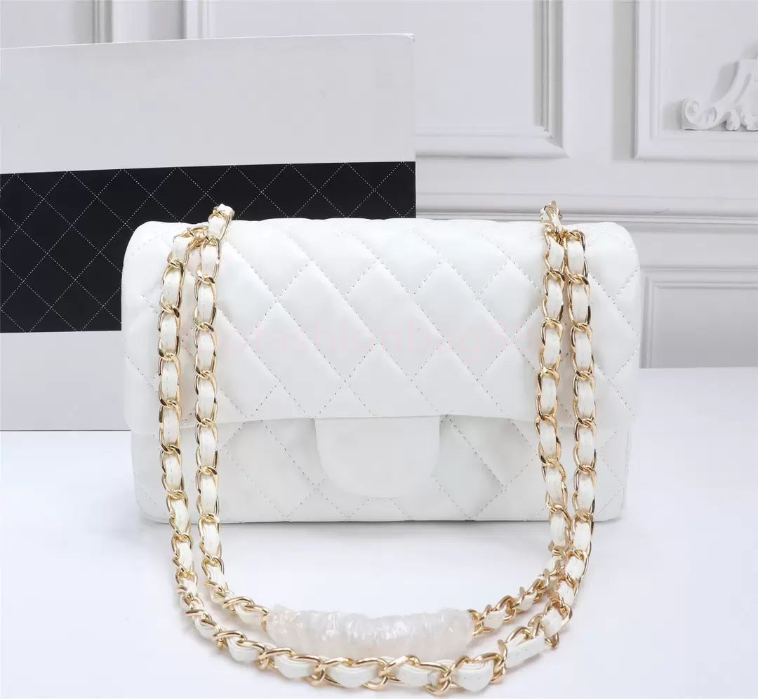 

Top Designe custom luxury brand handbag channel Women's bag leather gold chain 2.55cm black and white pink cattle clip sheepskin shoulder 5a+++bag