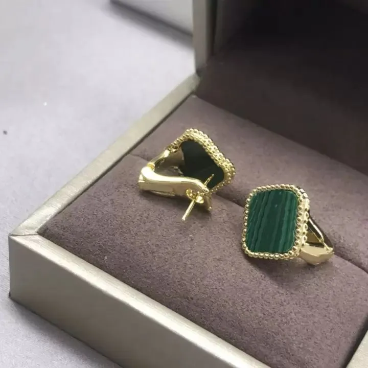 

2023 Pearl mother of pearl double pearl earrings charm earrings back Pearl mother-of-pearl stainless steel gold ladies wedding jewelry gift.