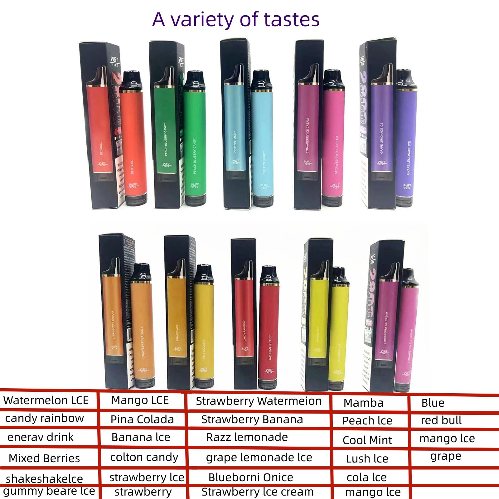 

Puff Flex 2800 puffs QST 2800 disposable e cigarettes vape desechable pods device kits 850mah battery pre-filled 8ml vaporizer