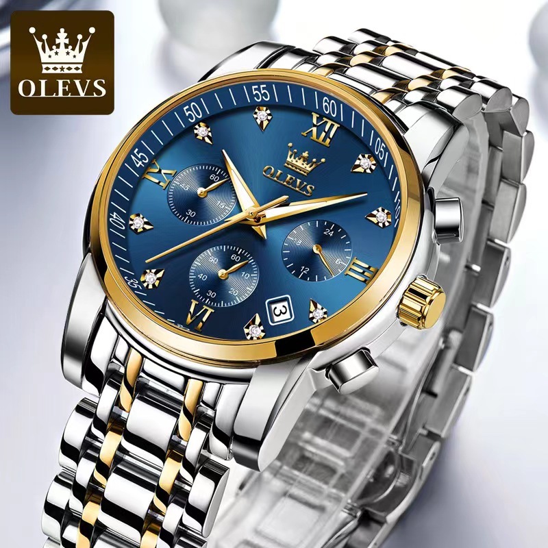 

Olevs Multifunctional quartz watch waterproof men's watch 41mm