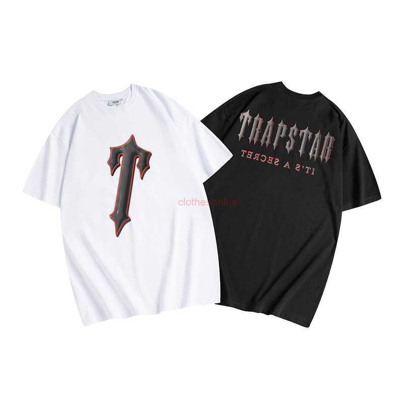 

Designer Fashion Clothing Tees Tsihrts Shirts Trapstar Summer New Tprint Street Fashion Brand Loose Casual Trend Mens Womens Same Short Sleeve Tshirt Rock Hip hop Co, Black