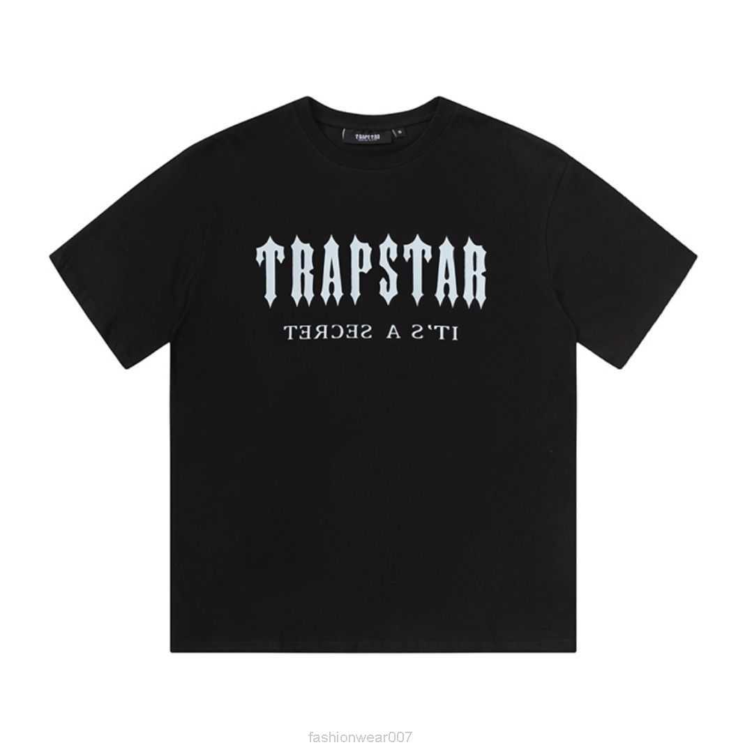 

Designer Fashion Clothing Tees Tsihrts Shirts 2023 Trapstar Paris Printed Cotton Short Sleeve T-shirt Rock Hip hop Cotton Streetwear Tops, Black