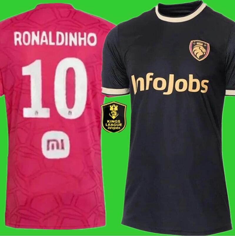

2023 2024 Porcinos FC soccer jerseys 23 24 sevens Kings League Chicharito Ronaldinho pique football shirts Home Pink camisetas futbol maillot foot uniforms top kit