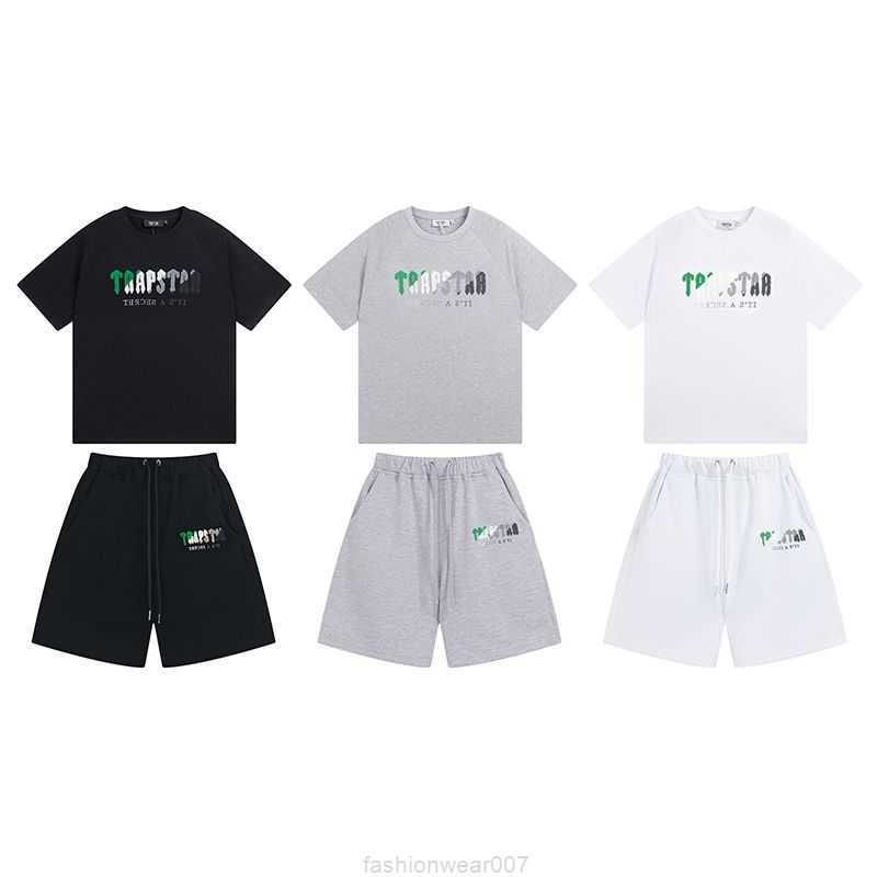 

Designer Fashion Clothing Tees Tsihrts Shirts Trapstar Green White Towel Embroidery Street Fashion Ins Cotton Loose Short Sleeve Shorts Sports Set Summer Rock Hip h, White coat