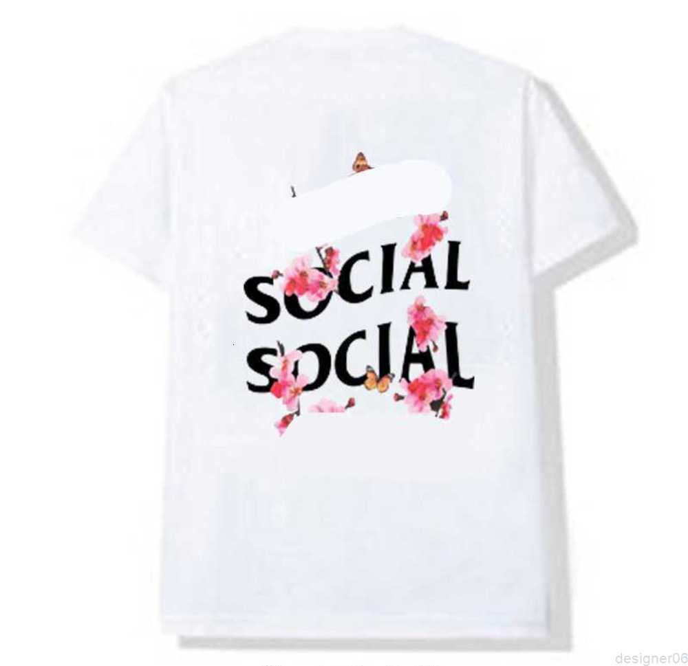

Summer Men's T Shirt Anti Social Club Trend Flower Butterfly Loose Print Short-sleeved Men And Women Sunscreen design 87ess