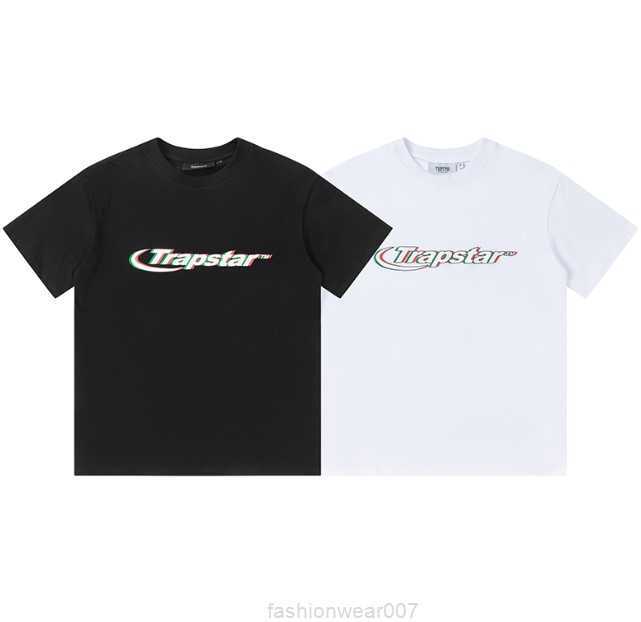 

Designer Fashion Clothing Tees Tsihrts Shirts Trapstar Phantom Letter Printing Short Sleeve Trendy Loose Fit Mens Womens Pure Cotton Round Neck Underlay Tshirt Sum, Black