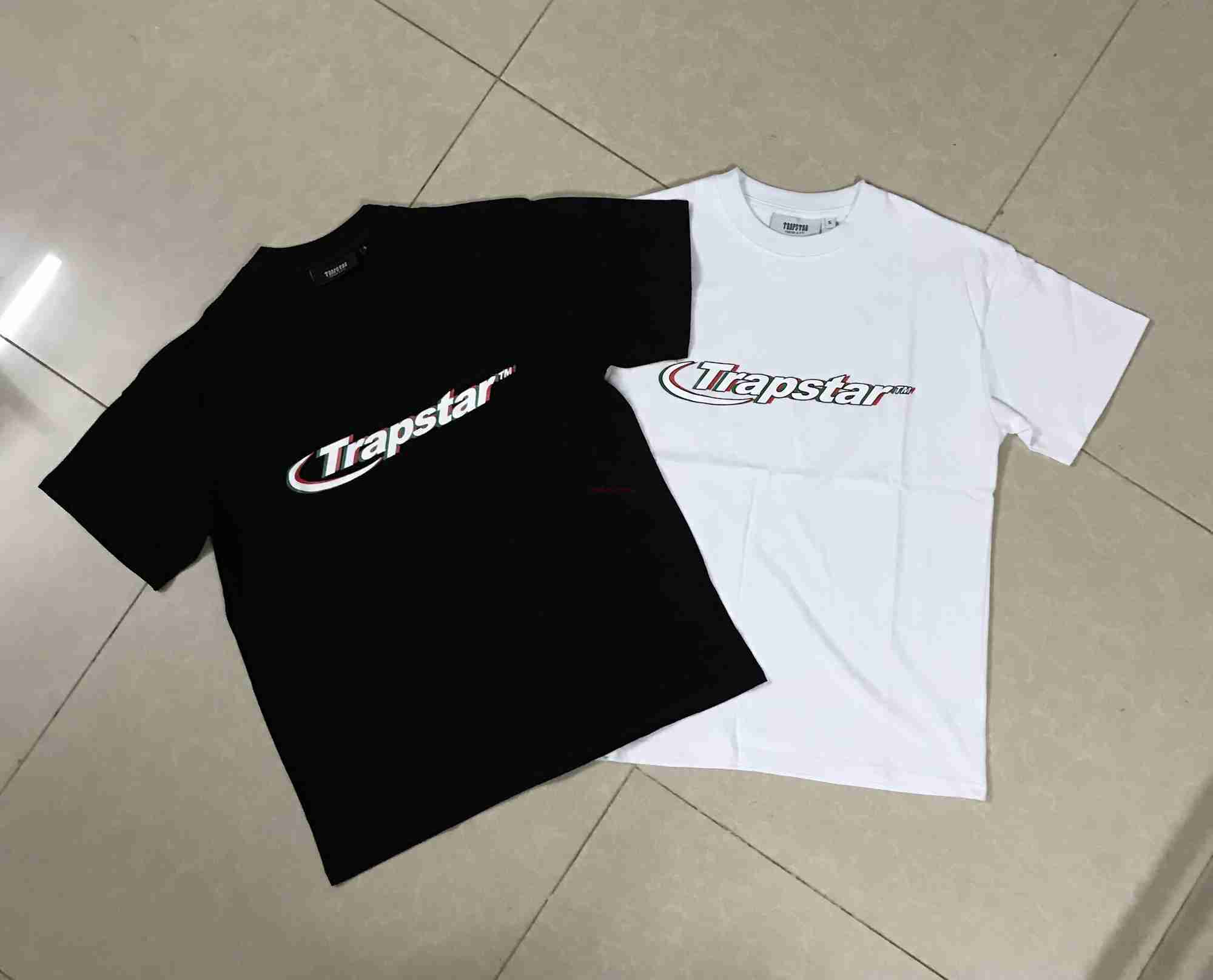 

Designer Fashion Clothing Tees Tsihrts Shirts Trapstar Phantom Letter Print Short Sleeve Fashion Loose Os Version Cotton Crew Neck Underlay Tshirt Summer Rock Hip h, Black