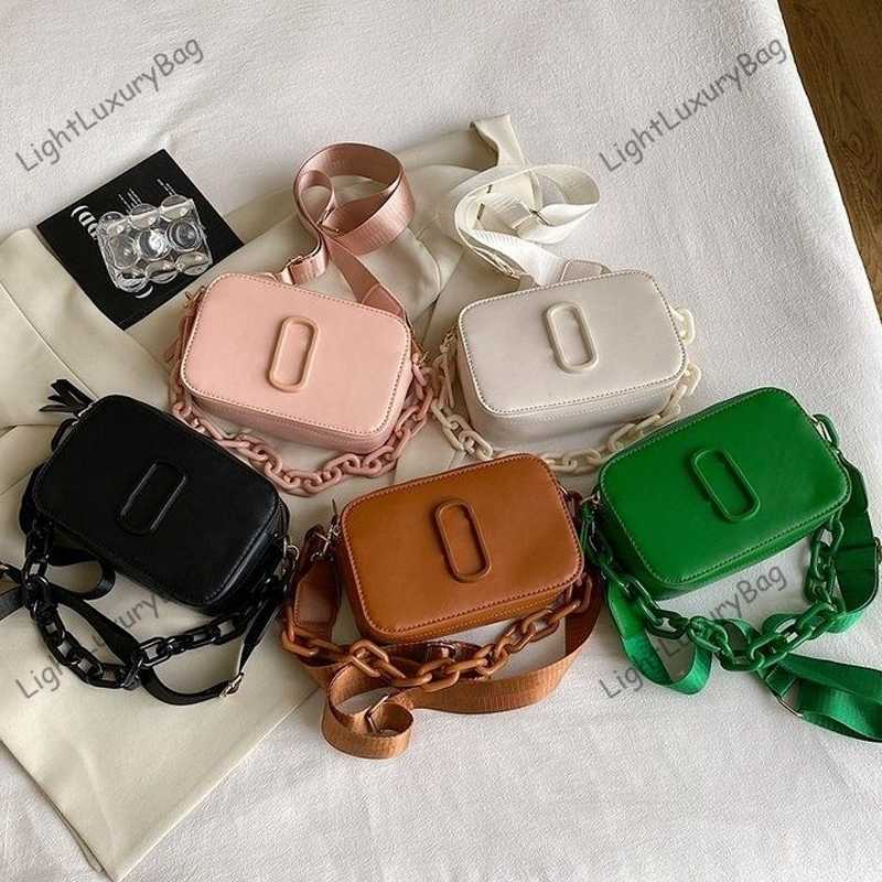 

Designer M Brand Camera Bags J Thick Chain Shoulder CrossBody Bag Fashion Wild Wallets Women Leather Luxury Handbags Classic Female Purses 230618, Pink
