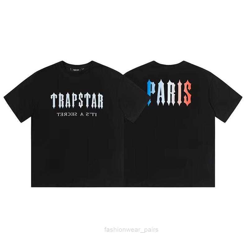 

Designer Fashion Clothing Tees Tsihrts Shirts Trapstar Paris Limited Letter Printed Short Sleeve Tshirt Street Loose Cotton Casual Mens Womens Top Summer Rock Hip h, Black