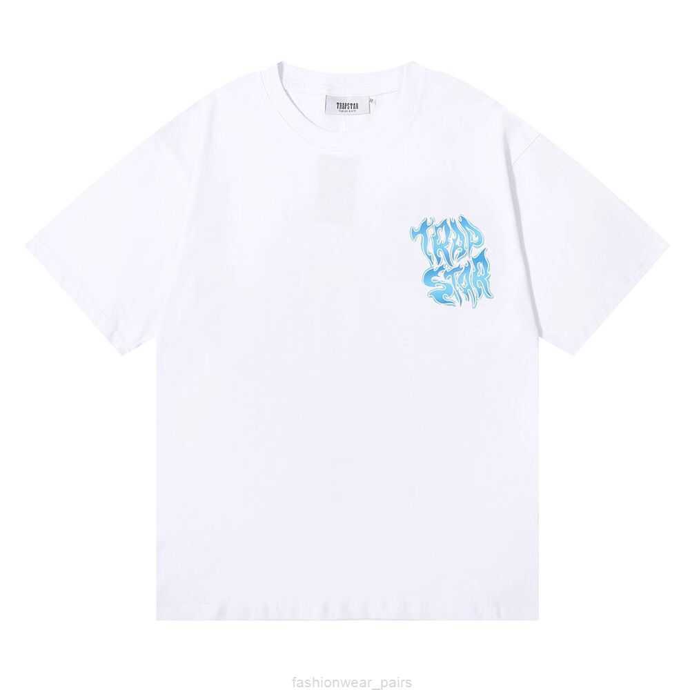

Designer Fashion Clothing Tees Tsihrts Shirts Trapstar Lighter Blue Flame Print High Quality Double Yarn Pure Cotton Loose Mens Womens Casual Short Sleeve Tshirt Ro, Black