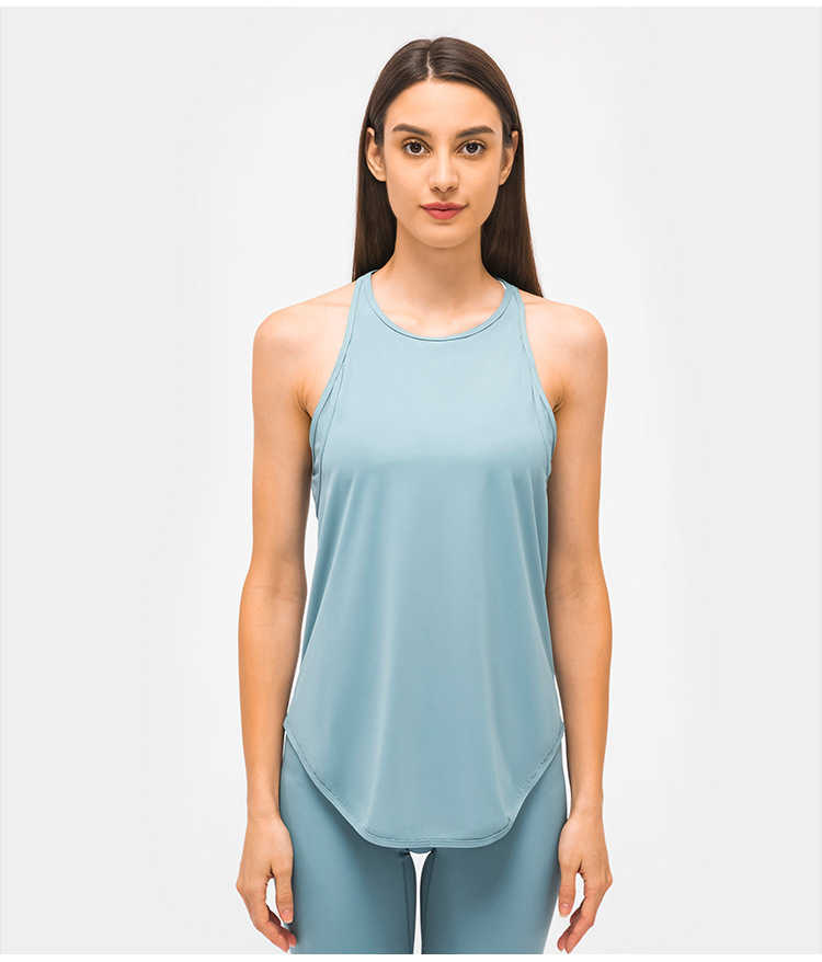 

L-109 Yoga women's Workout Clothing Yoga Tank Top Outdoor Jogging Sports Top Sportswear Woman Gym Fitness Breathable Leisure Vest, Black