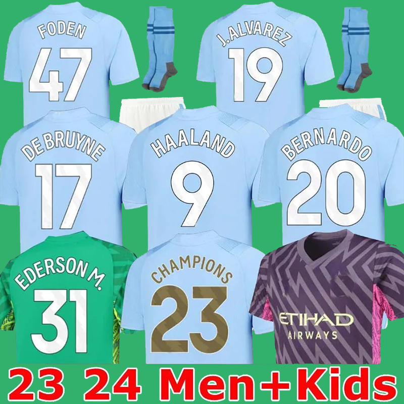 

fans Player version HAALAND soccer jerseys 22 23 24 DE BRUYNE MANS CITIES GREALISH Manchester MAHREZ FODEN FERRAN 2023 2024 man city football shirt uniforms men, 23 24 home adult ucl