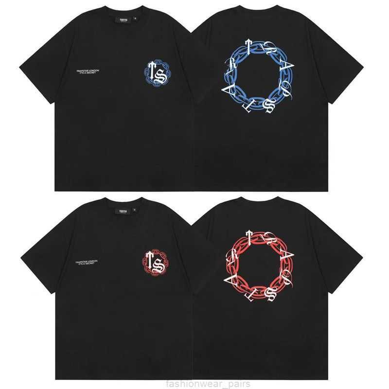 

Designer Fashion Clothing Tees Tsihrts Shirts Trapstar Fashion Brand Personalized Letter Printing Short Sleeve High Street Casual Summer Cotton Loose Mens Womens, Dark blue