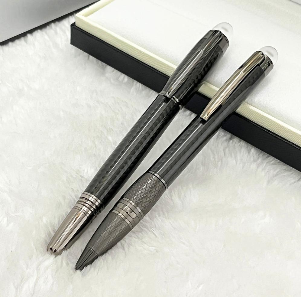 

GIFTPEN Luxury Carbon Fibre Black Ballpoint Pen Rollerball Pens With Crystal Head Office Stationery Fashion Writing BallPens For 7193833, Red