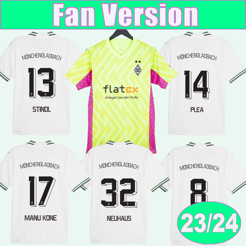 

23 24 Monchengladbach PLEA THURAM Mens Soccer Jerseys LAINER ELVEDI NEUHAUS STINDL HOFMANN Home Football Shirts Monchengladbach Short Adult Uniforms, Smy13939 23 24 gk no patch
