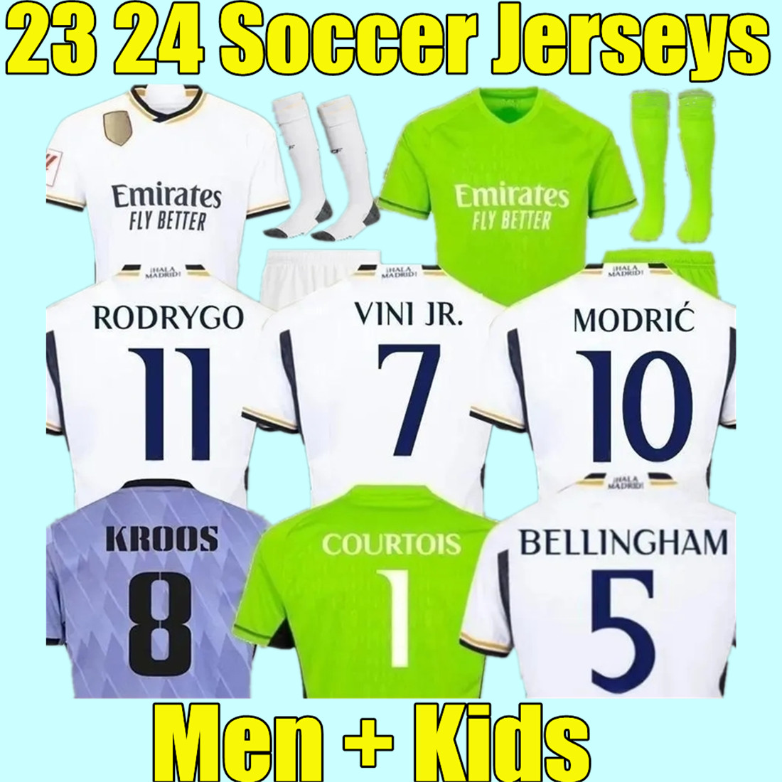 

23 24 Fans Player Version BENZEMA Soccer Jerseys reAL mADRIds 2023 2024 finals champions 14 RODRGO camiseta VINI JR CAMAVINGA TCHOUAMENI football shirt ALABA kids, Adult 1