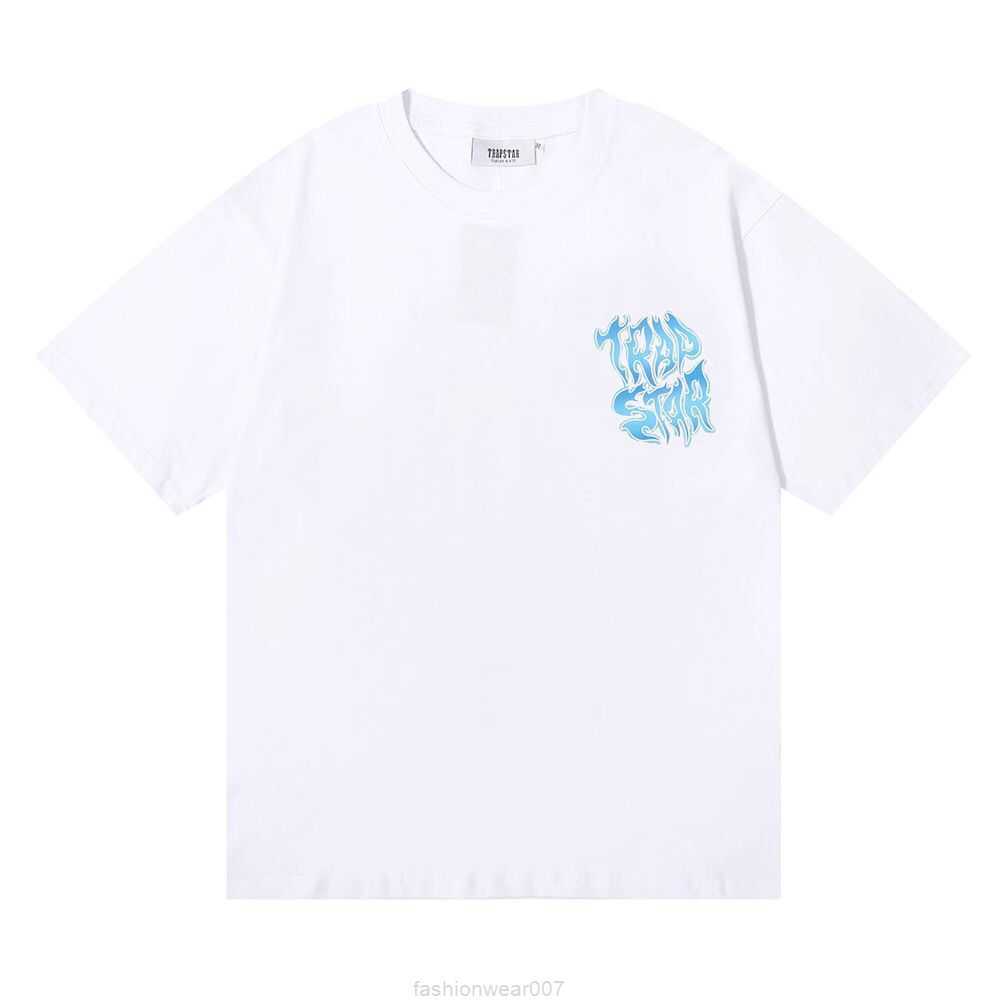 

Designer Fashion Clothing Tees Tsihrts Shirts Trapstar Lighter Blue Flame Print High Quality Double Yarn Pure Cotton Loose Mens Womens Casual Short Sleeve Tshirt Ro, Black