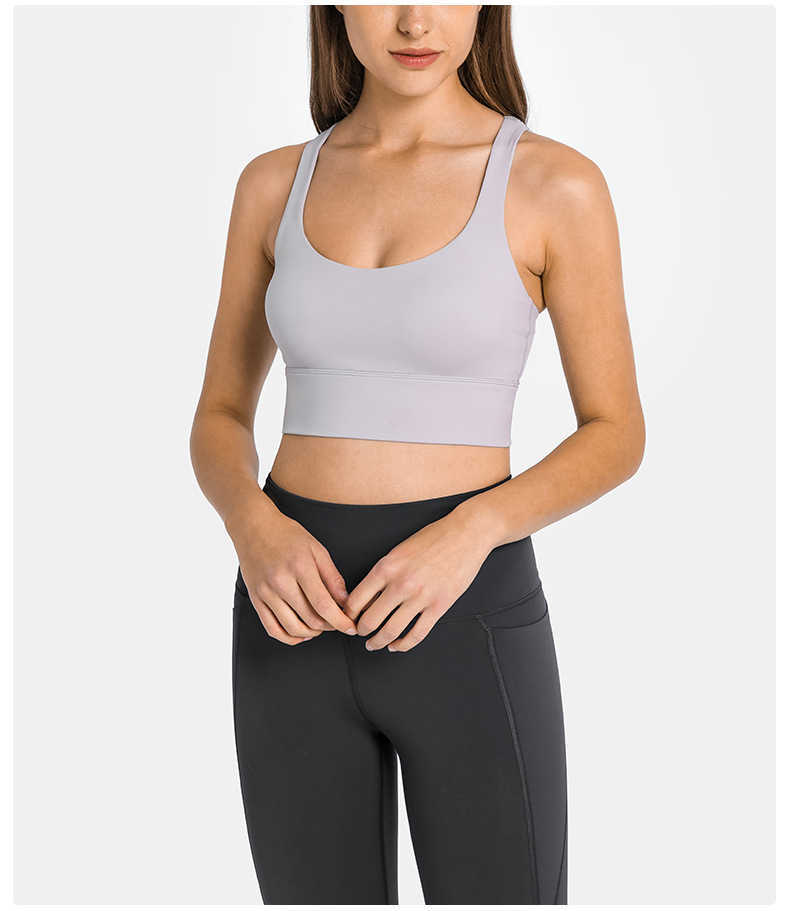 

L-018 Yoga Top Women Gym Yoga Fitness Sport Womens Clothing Sports Bra Sportswear Women's Underwear Outdoor Workout Jogging Crop Top Summer, White camouflage